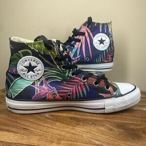Converse Chuck Taylor All Star High Floral Tropical Womens Purple Size 8 Shoes
